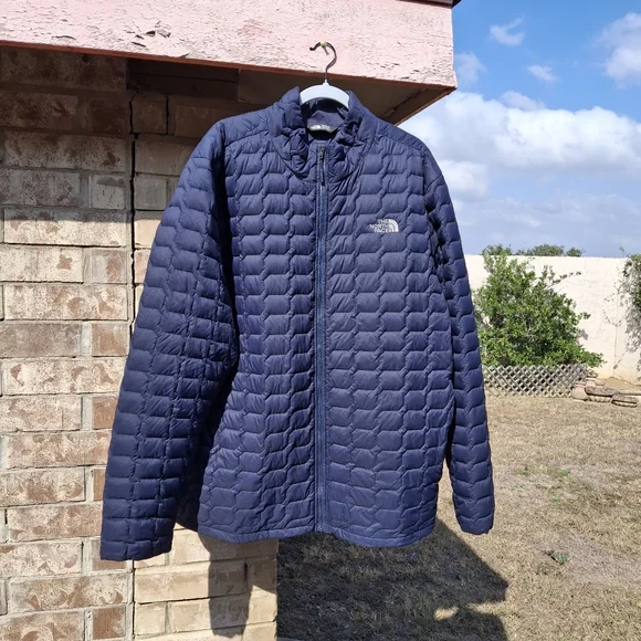 The North Face ThermoBall Full-Zip Navy Nylon Puffer Jacket Men Size XXXL - Picture 3 of 16